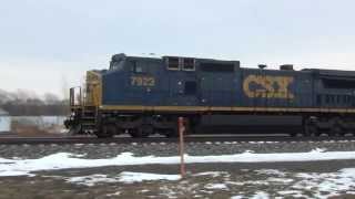 Ex Conrail Engine Leads  CSX Intermodal Train