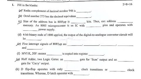 Digital Circuit & Microprocessor Solved Paper 2022 JUT Diploma {02 Questions, 32 Marks}