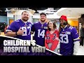 Aaron jones sam darnold  harrison phillips visit childrens minnesota hospital