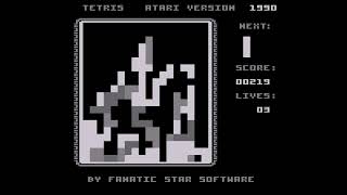 Atari XL/XE Longplay [2353] Tetris by Fanatic Star Software