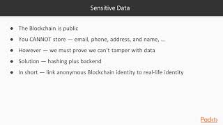 Ethereum Projects: User Identity and Sensitive Data on the Blockchain|packtpub.com