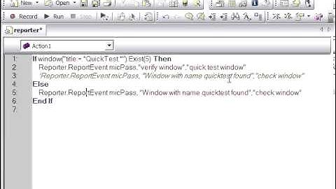 Reporter object in QTP