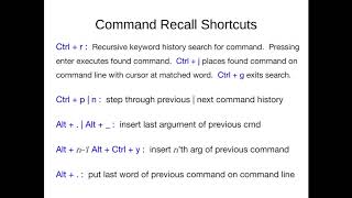 Command line shortcuts in Bash