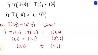 Linear Algebra:  Linear Transformations  (6.1 Pt1)