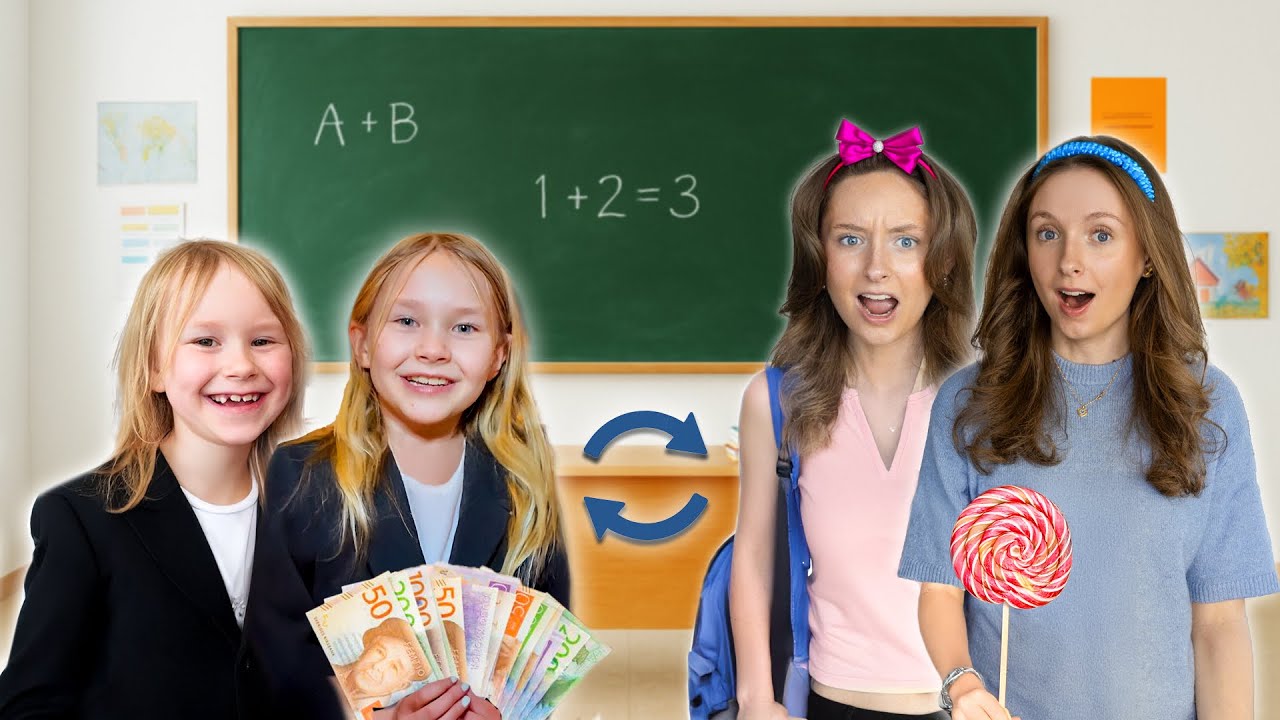 Vi byter liv med våra småsystrar Vera och Clara