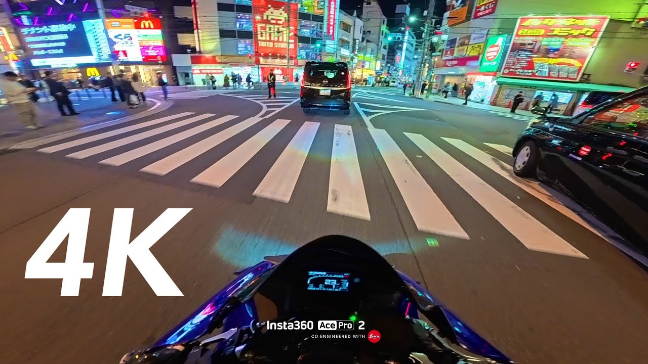 [4K] YAMAHA YZF-R1 | Night POV Ride| Urban Silence | Insta360