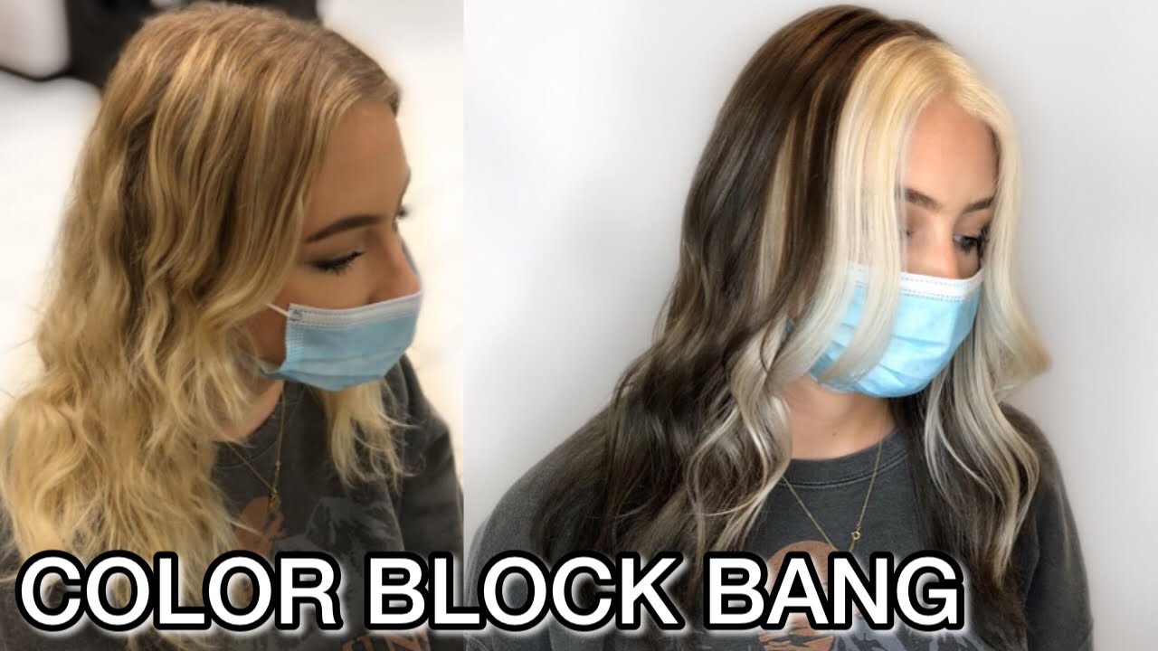 blonde hair color blocking