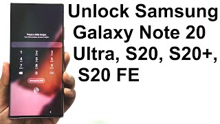 Forgot Password - How to Unlock Samsung Galaxy Note 20 Ultra, S20, S20+, Note 10 etc.