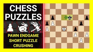 Chess Puzzles to Practice. Themes: Pawn endgame, Short puzzle, Crushing. Learn Chess