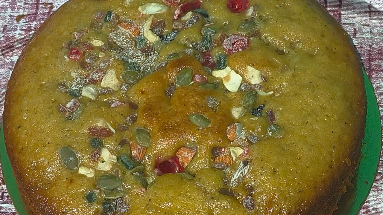 ఓవెన్ లేకుండ ఇంట్లోనే  fruit కేక్ సులభంగా ga చేయండి/fruit cake without oven in easy method 