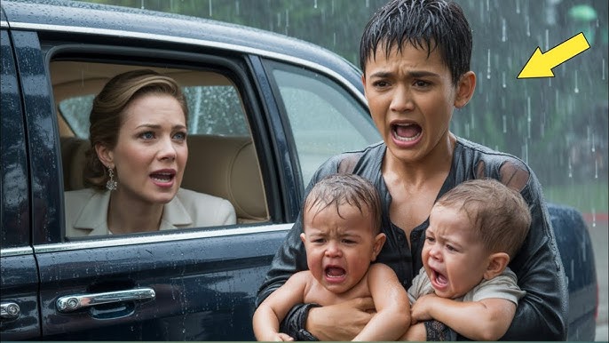 Billionaire Lady Sees Boy Begging in Rain With Twin Babies | What She Found Made  Her Cry - YouTube