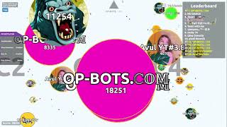 AGAR.IO SERVER TAKEOVER WITH BOTS #206 || OP-BOTS.COM
