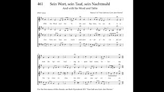 Bach Hymnbook 461 Bwv 1656 Sein Wort, Sein Tauf, Sein Nachtmahl
