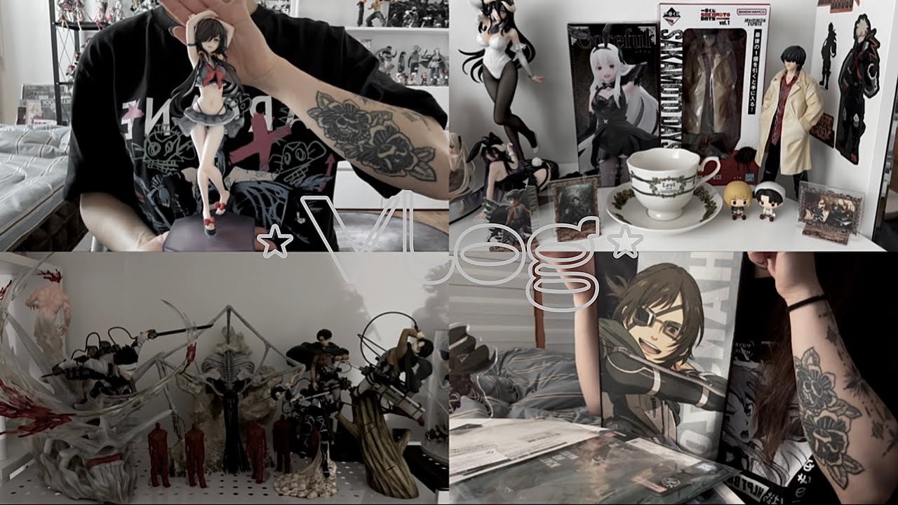 [ 오타쿠 브이로그 ] 🕸️ 진격의거인 + 미소녀 조합 ☆ • 종미의거인 개봉 • 포스터로 방꾸미기 • 택배깡 굿즈깡 쿠지깡