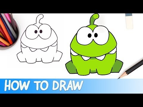 فيديو: كيفية رسم Om Nom من قص الحبل