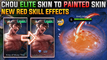 ▶️ CHOU ELITE SKIN TO UNDEFEATED CHAMPION SKIN SCRIPT | RED SKILL EFFECTS + ALL PATCH + NO BAN