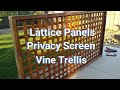 How to Make Lattice Panels - Privacy Screens - Vine Trellis