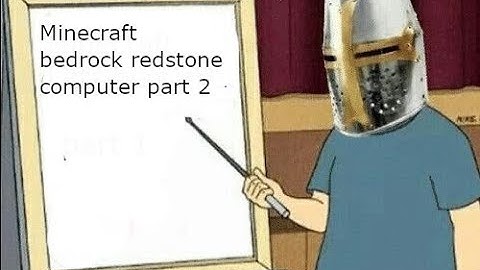 Minecraft Bedrock redstone computer tutorial part 2