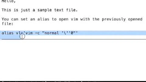 Vim - reopen last opened file