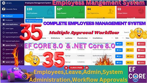 EP 35 Employees Management System With EFCore,MS SQL ASP.NET.CORE,Multiple User Approval Workflows🚀💥