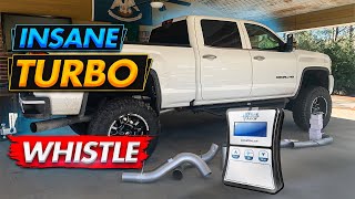 Installing 5' Exhaust and Tune on GMC Duramax 2500 | Insane Turbo Whistle