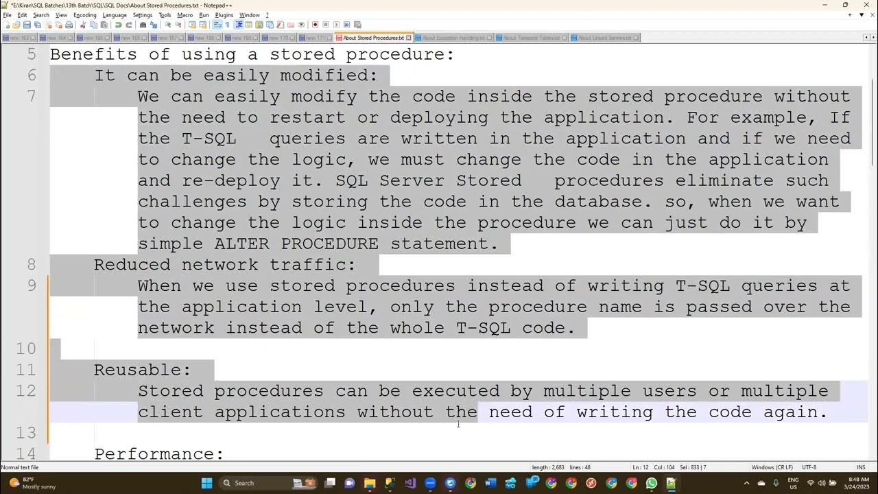 Stored Procedures In SQL Server With Input & Out Put Parameters - YouTube