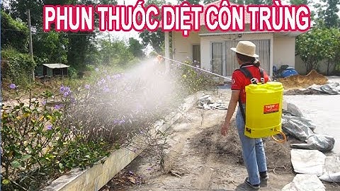 máy phun thuốc trừ sâu bằng điện cho vườn hoa công viên, video xịt thuốc cho vườn hoa ở hồ chí minh