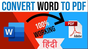 How To Convert Word to PDF file easily in 10 seconds | in Hindi | Explained