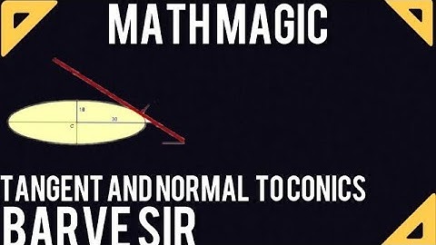 TANGENT AND NORMAL TO ELLIPSE AND HYPERBOLA