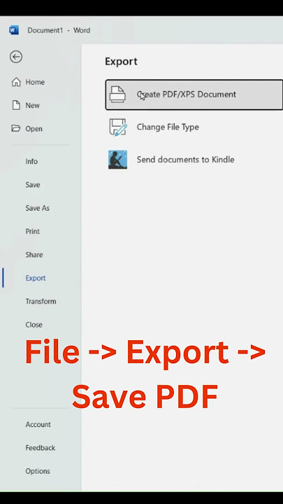 MS-Word Export to PDF format #pdfformat #microsoftword #wordprocessor