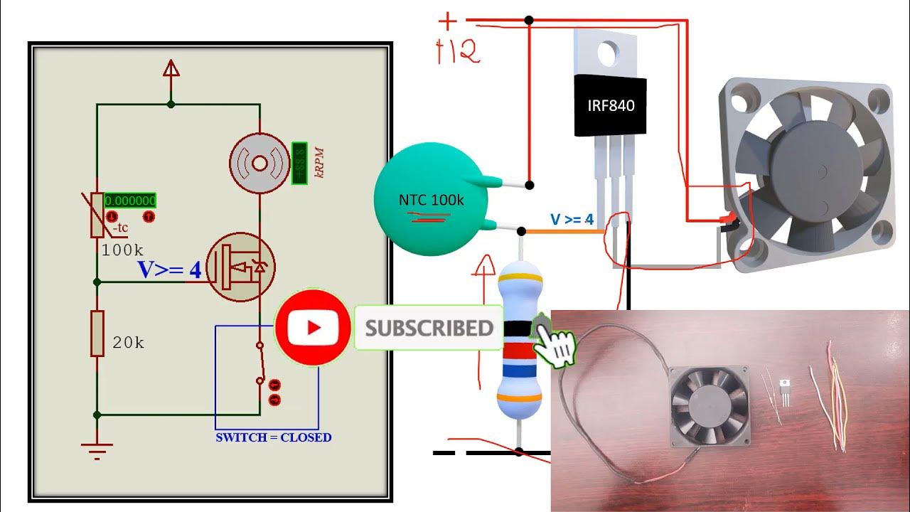 Thermistor MOSFET Fan Controller (circuit Operation) Part 1 YouTube Thermistor MOSFET Fan Controller (circuit Operation) Part 1 YouTube