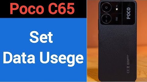 How to set data usege Poco C65, data limit Kaise lagaen