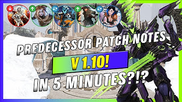 Patchnotities voor voorganger V1.10 in minder dan 5 minuten - Buffs, nerfs, itembewerkingen, ETC.