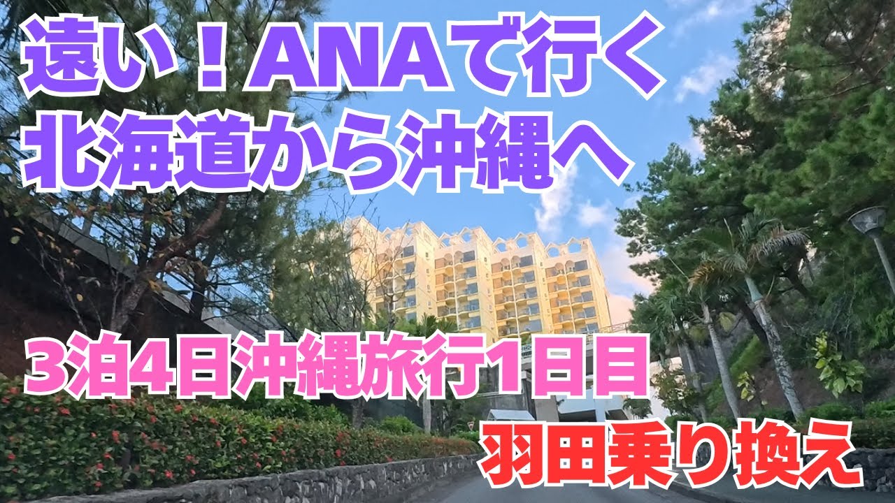 【沖縄旅行1日目】北海道から沖縄は遠い／羽田空港乗り継ぎ／おんなの駅／バジェットレンタカー／沖縄料理ちぬまん