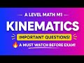 A LEVEL MATH M1 - KINEMATICS IMPORTANT QUESTIONS! #maths #alevelmath #alevel #alevelmaths #cambridge