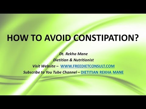 How to avoid constipation