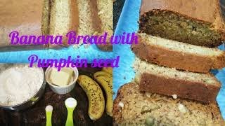 Banana Bread (baked) Loaf with pumpkin seed