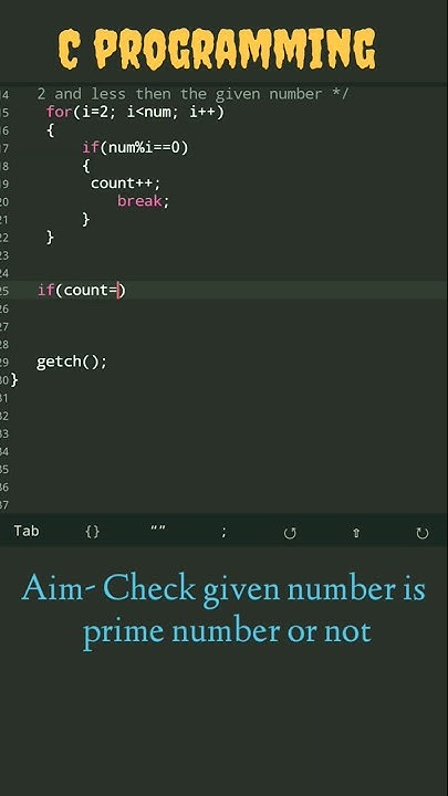 Check given number is a Prime number or not | c programming | #c # ...