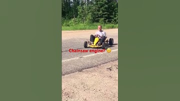 Chainsaw Engine in Go-Cart! #gocart #vintage #viral #racecart #mcculloch #cartracing #chainsawengine