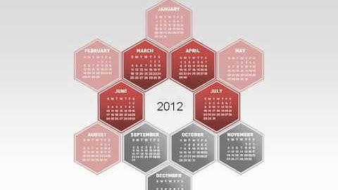 Free PowerPoint Diamond Calendar by PoweredTemplate.com