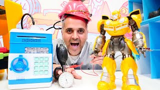 Bumblebee Şenol Ile Yalan Makinesini Deniyorlar. Transformers Eğlenceli Laboratuvar Oyunu