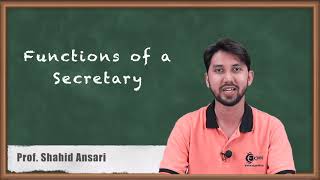 Functions of a Secretary - Secretary - Secretarial Practice