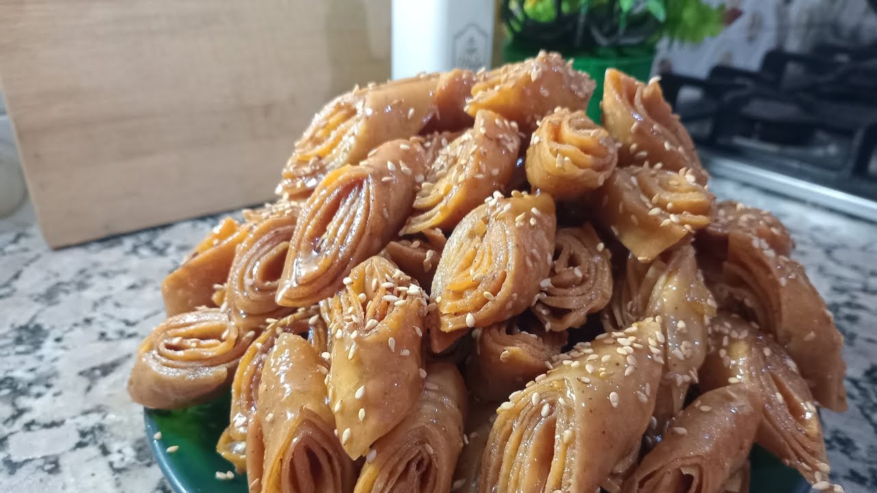 معسلة لسان الطير بطريقة سهلة وسريعة للمبتدئين بلا بيض كتجي لذيذة 😋 💯💥💥💥