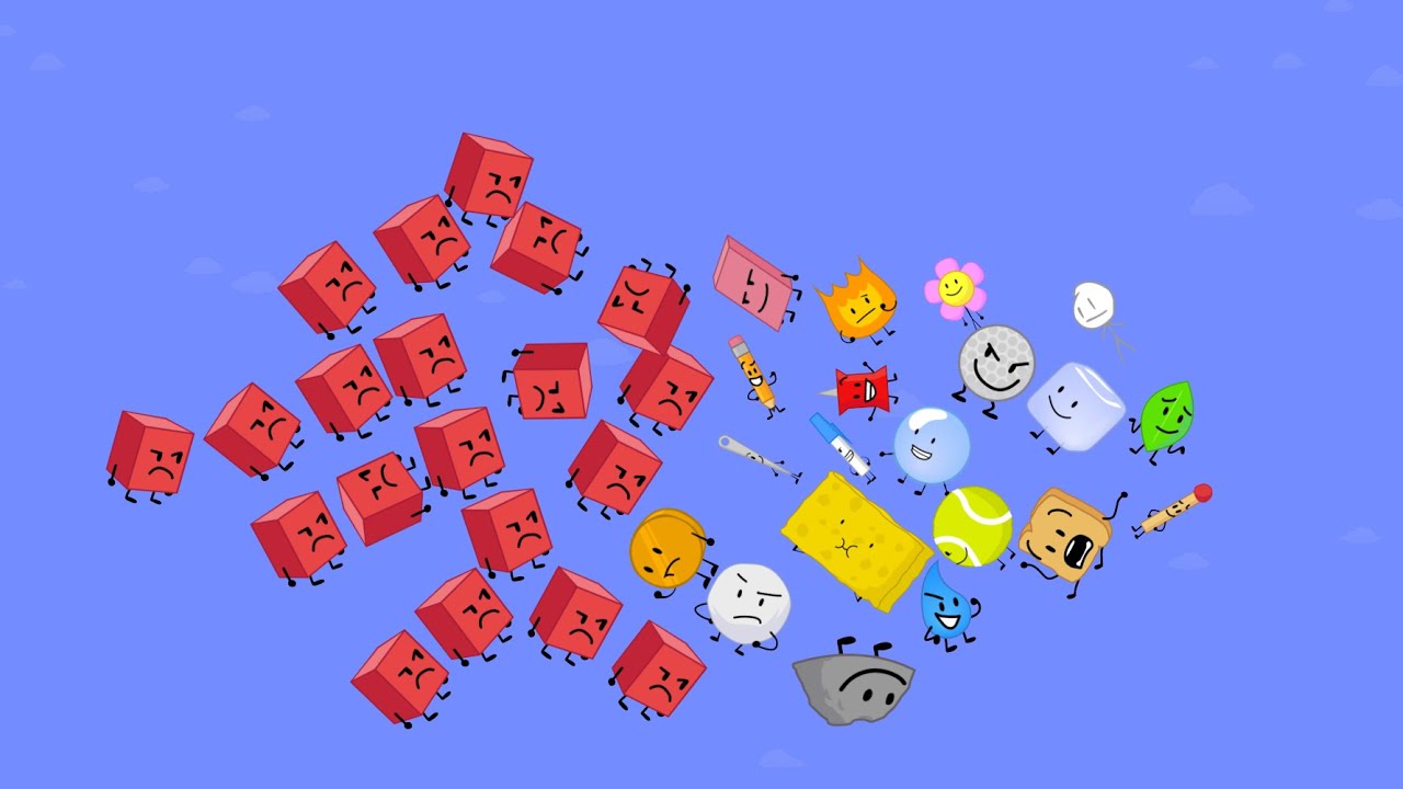 Пол BFDI — это лава, но все против блоков.