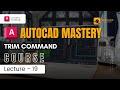 AUTOCAD MASTERY COURSE || Lecture-19 ||Trim Command in autocad #autocad