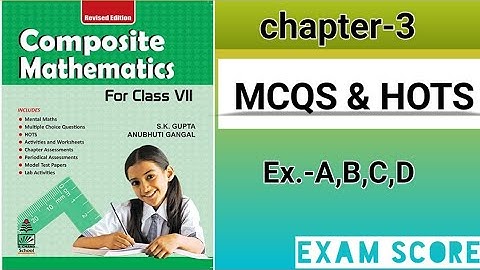 composite mathematics class 7 || chapter-3 || Decimals || MCQS AND HOTS QUESTIONS|| BY EXAM SCORE