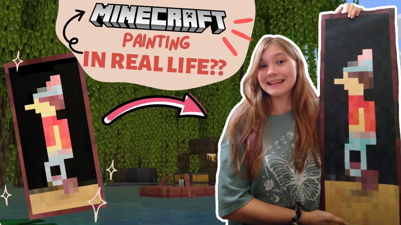 I Painted a Minecraft painting in REAL LIFE! YouTube