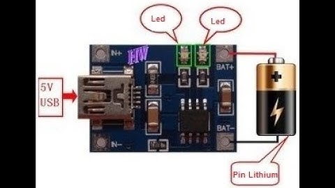 Mạch sạc pin Lithium mini USB 1A
