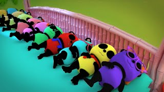 Sepuluh di tempat tidur | Musik anak anak | Bayi sajak | Baby Bao Panda Indonesia | Video edukasi