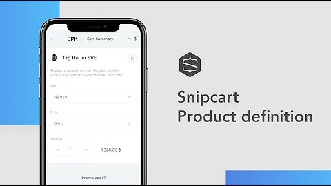 Snipcart Tutorial - Product Definition
